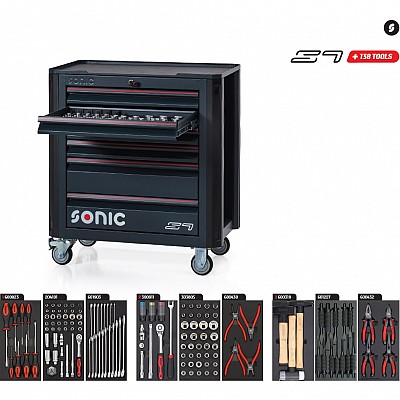 SONIC NEXT S7 VOZIČEK Z ORODJEM, 138 kos