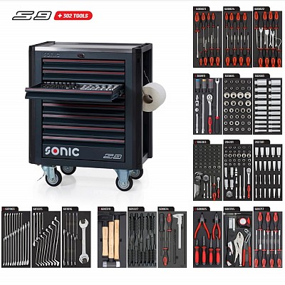 SONIC NEXT S9 VOZIČEK Z ORODJEM, 302 kos