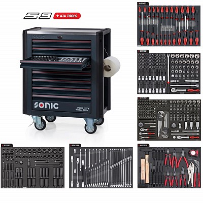 SONIC NEXT S9 VOZIČEK Z ORODJEM, 414 kos