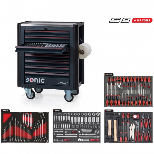 SONIC NEXT S9 VOZIČEK Z ORODJEM, 168 kos SEA