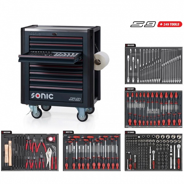 SONIC NEXT S9 VOZIČEK Z ORODJEM, 249 kos