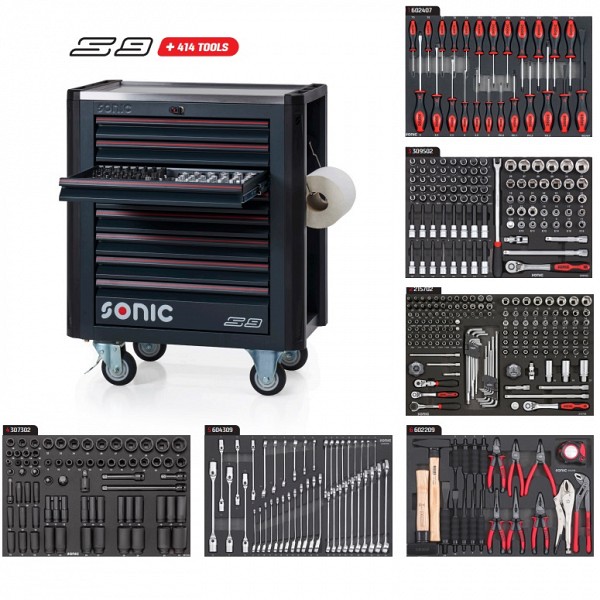 SONIC NEXT S9 VOZIČEK Z ORODJEM, 414 kos